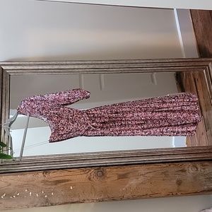 One shoulder, floral maxi dress